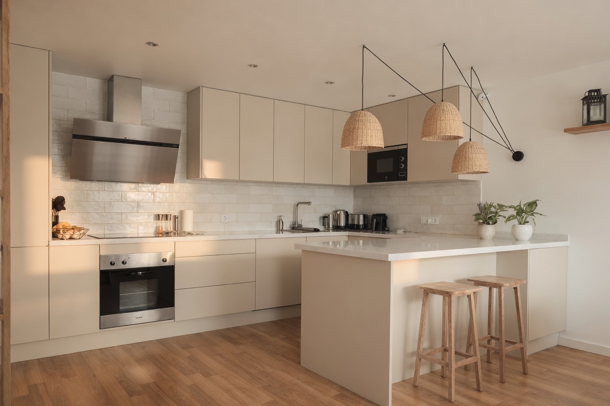 Cocina · Piso Creme