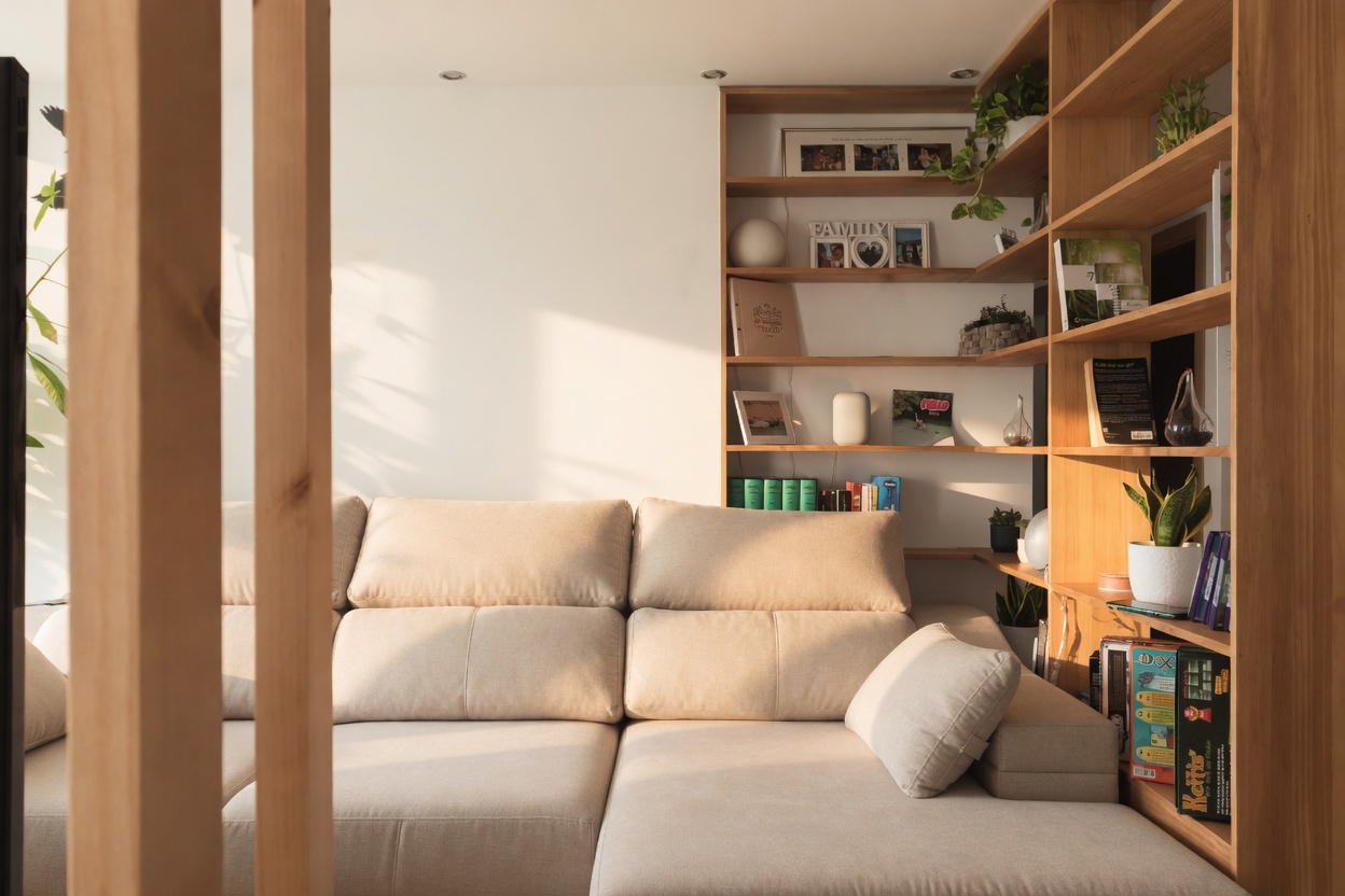 Detalle salón · Piso Creme